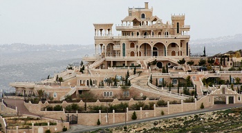 A picture shows of the Chinese palace on a mountain village of Kharas northwest the West Bank city of Hebron
